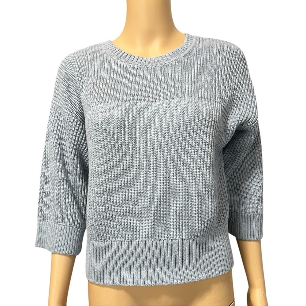 Cabi Sweater Womens Small Blue Fair Play Reversible 3522 Icy Blue Zip Size S